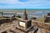 Port Sud Est, Rodrigues island, Mauritius: obelisk in memory of the fishermen lost at sea - Indian Ocean in the background - photo by M.Torres