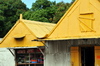 Port Mathurin, Rodrigues island, Mauritius: local commerce - corrugated zinc building - photo by M.Torres