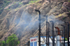 Fort Bay, Saba: pollution from the diesel generators of Elmer Linzey power plant - operated by GEBE Saba - around-the-clock electricity was established only in 1970 - photo by M.Torres