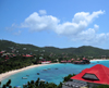 Saint Jean, St. Barts / Saint-Barthlemy: two beaches  divided by the Eden Rock promontory - Saint Jean bay from above - photo by M.Torres