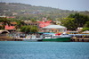 Charlestown, Nevis, St Kitts and Nevis: harbor, ferry pier - 'Caribe Queen' ferry leaving for Basseterre in St Kitts - photo by M.Torres