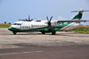 So Tom, gua Grande district, So Tom and Prncipe / STP: So Tom International Airport - aircraft on the tarmac - Ceiba Intercontinental ATR 72-212A cn790 3C-LLI / Aeroporto Internacional de So Tom  - photo by M.Torres