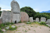 Dorgalia / Durgli, Nuoro province, Sardinia/ Sardegna / Sardigna: Dorgali - sa Ena 'e Thomes tomb of the giants' with its curved arms - Nuragic civilization - Tombe dei Giganti - photo by M.Torres