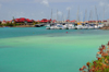 Mahe, Seychelles: Eden island - yachts along the causeway - emerald water - photo by M.Torres