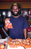 Seychelles - Mahe island: Victoria - the market - tomatoes and carrots - photo by F.Rigaud