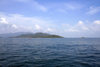 Kent, Sierra Leone: seen from the Atlantic ocean - blue waters off Hope of Kent - blue skies - photo by J.Britt-Green