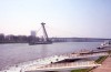 Slovakia / Slowakei - Bratislava: the Danube and the bridge of the Slovakian national Uprising / Donaj / Most SNP  (photo by Miguel Torres)