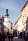 Slovakia / Slowakei - Bratislava: St. Michael's gate  / Michalska brana - Stred Mesta  (photo by Miguel Torres)