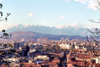 Europe - Slovenia - Ljubljana / Laibach / LJU: under the Alps - mountains on the horizon - pod gora - photo by M.Torres