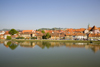 Lent across Drava River - reflection, Maribor , Slovenia - photo by I.Middleton