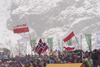 Spectators and flages at Planica ski jumping championships - Letalnica, Slovenia - photo by I.Middleton