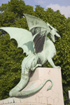 dragon from behind - Dragon bridge, Ljubljana, Slovenia - photo by I.Middleton