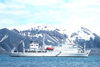 South Shetland islands - Deception island: the Vavilov at anchor in Whalers Bay - Russian icebreaker - photo by R.Eime