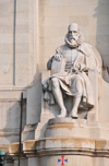 Madrid, Spain: Cervantes monument - statue of el Prncipe de los Ingenios by Lorenzo Coullaut Valera - Plaza de Espaa - monumento a Miguel de Cervantes - photo by M.Torres