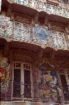 Spain / Espaa - Cartagena: decorated faade (photo by F.Rigaud)