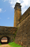 Galle, Southern Province, Sri Lanka: arch and clock tower - Old Town - UNESCO World Heritage Site - photo by M.Torres