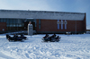 Svalbard - Spitsbergen island - Pyramiden: snowmobiles at the sports center - photo by A. Ferrari