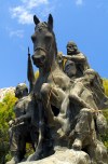 Syria - Damascus: Saladin statue - founder of the Ayyubid dynasty - born in Tikrit and educated in Damascus - photographer: M.Torres