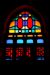 Damascus, Syria: the Hejaz rail station - colorful window - photographer: M.Torres