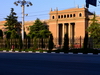 Dushanbe, Tajikistan: neo-classical portico of the old presidential palace, Soviet building on Rudaki avenue - photo by M.Torres