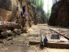 Thailand - Kanjanaburi: Hellfire pass carved out of the rock by prisoners of war for the death railway - Australian flags (photo by P.Artus)