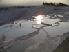 Turkey - Pamukkale - Denizli province, Aegean region: at sunset - Unesco world heritage site - photo by R.Wallace