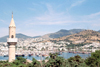 Turkey - Bodrum / Halikarnassos / Halicarnassus: marina and minaret - view from Peter's Crusaders castle - photo by M.Bergsma