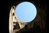 Cappadocia, Nevsehir province, Central Anatolia, Turkey: church ruins - oculus, where a dome used to be - muqarnas - photo by C.Roux