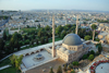 Urfa / Edessa / Sanliurfa, Southeastern Anatolia, Turkey: Great Mosque and its court yard - city panorama - Ulu Cami - photo by W.Allgwer