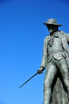 Boston, Massachusetts, USA: Charlestown - Bunker Hill Monument - statue of Col. William Prescott, commander of the rebel forces in the battle - photo by M.Torres