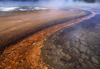 Yellowstone National Park, Wyoming, USA: multihued Thermal Rainbow Pools - photo by C.Lovell