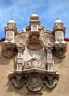 Santa F, New Mexico, USA: revival Mudjar / Moorish faade decoration - Lensic Theater - Santa F's Performing Arts Center - designed by the Boller Brothers - photo by M.Torres