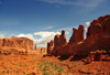 Arches National Park, Utah, USA: Park Avenue trail - geologic 'skyscrapers' - awe-inspiring formations - photo by M.Torres