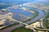 Kansas City, Missouri, USA: flooded plain of the Missouri river - floods - photo by M.Torres