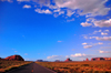 Monument Valley, Navajo Nation, Arizona, USA: U.S. Route 163, south of the Utah border - buttes and mesas - photo by M.Torres