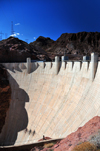 Hoover Dam, Mohave County, Arizona, USA: engineering marvel straddling the Nevada-Arizona border - concrete gravity-arch dam - photo by M.Torres