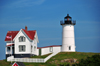 York, Maine, New England, USA: Cape Neddick Lighthouse and the Victorian keeper's house - Nubble Light - photo by M.Torres