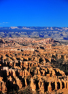 Bryce Canyon National Park, Utah, USA: Inspiration Point - red fins with the Black Mountains as backdrop - photo by M.Torres