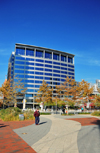 Baltimore, Maryland, USA: Lockwood Place from Harry and Jeanette Weinberg Waterfront Park - 500 East Pratt Street - by Cope Linder Architects - curtain wall facade - modernism - photo by M.Torres