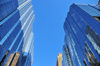 Oklahoma City, OK, USA: Leadership Square - North Tower and South Tower - glass and sky - modernism - photo by M.Torres