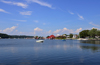 Mystic, CT, USA: Mystic River seen from the Stonington side, the East bank - Mystic Seaport - photo by M.Torres