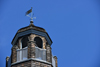 Narragansett Pier, Washington County, Rhode Island, USA: The Towers - observation turret with weathervane - viewpoint over the beach and Ocean road - photo by M.Torres