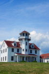 Jamestown (Rhode Island): arriving by boat across Narragansett Bay - photo by G.Frysinger