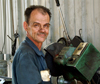 Las Vegas (Nevada): portrait of a metal worker - Photo by G.Friedman