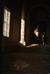 Vatican: stairs and Pontifical Swiss Guard - photo by J.Fekete