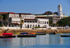 Stone Town, Zanzibar, Tanzania: House of Wonders and People's Palace seen from the sea - Mizingani Road - photo by M.Torres