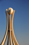 Manama, Bahrain: Pearl Monument - consists of six dhow sails and a pearl, symbolizing the six gulf countries united by pearl diving - demolished in 2011 following the Bahraini uprising - photo by M.Torres