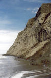 Kolguev / Kolguyev Island: thermoerosional coast with high terraces - photo by A. Kizyakov & M. Leibman / Arctic Coastal Dynamics